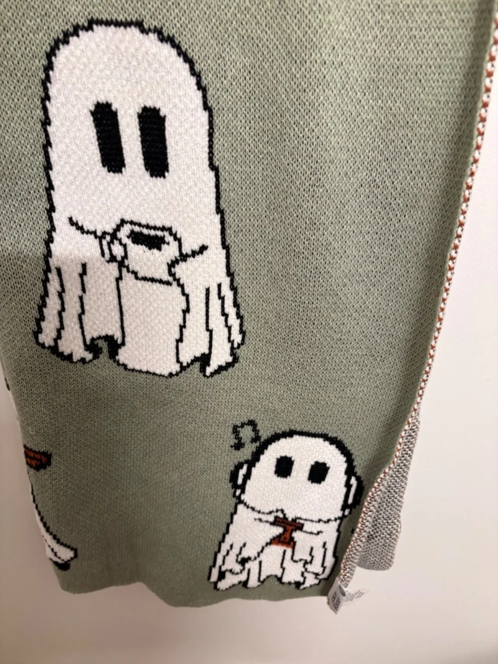 VIRAL Goblin & Ghoul Ghost Decorative Throw - Sage Green skates, coffee, music